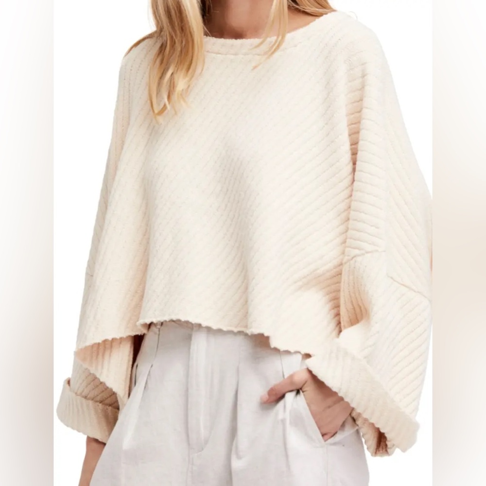 Free people beige sweater